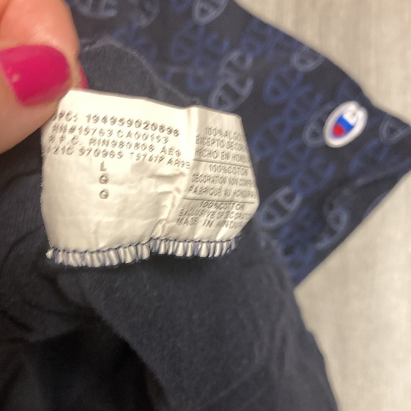 Champion Y2K 90’s Navy Blue Cotton Washed Out T-Shirt Short Sleeve L (Boy) - Picture 7 of 7